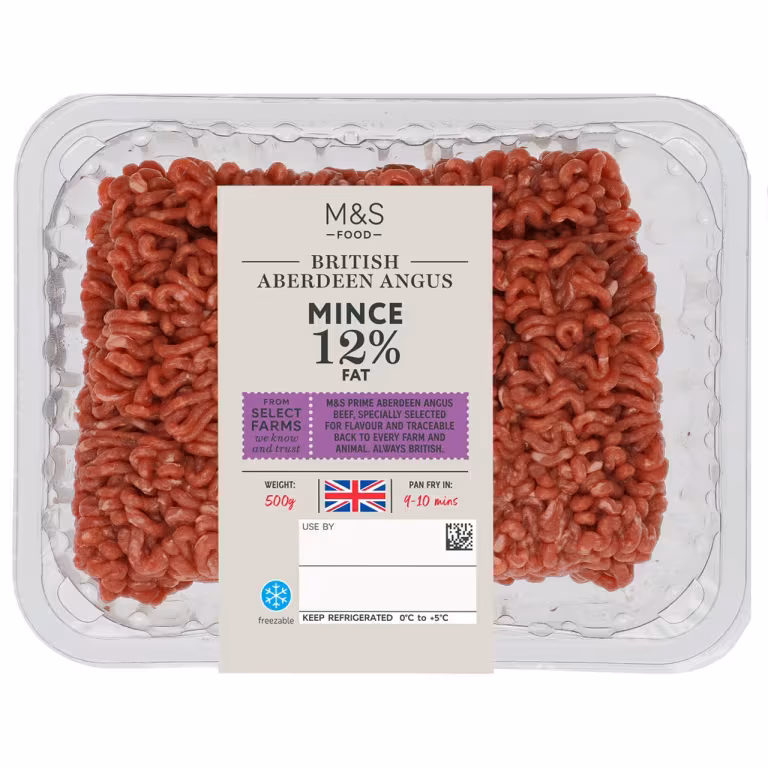 M&S British Aberdeen Angus Mince 12% Fat