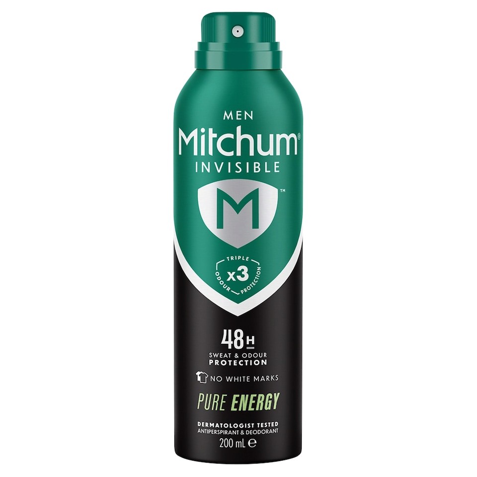 Mitchum Mens Pure Energy Antiperspirant Deodorant 200Ml