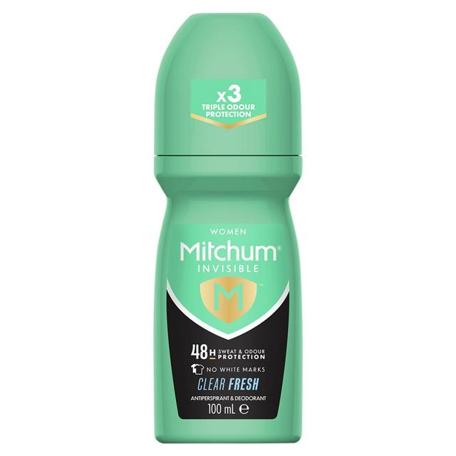 Mitchum Women Invisible 48HR Protection Clear Fresh Antiperspirant & Deodorant Roll-On 100ml