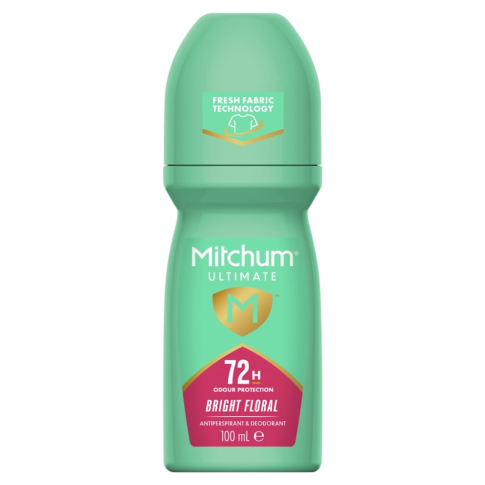 Mitchum Ultimate 72hr Roll On Bright Floral 100ml