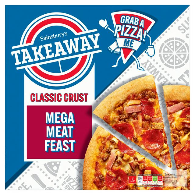 Sainsbury's Takeaway Fully Loaded Meat Feast Pizza 567g