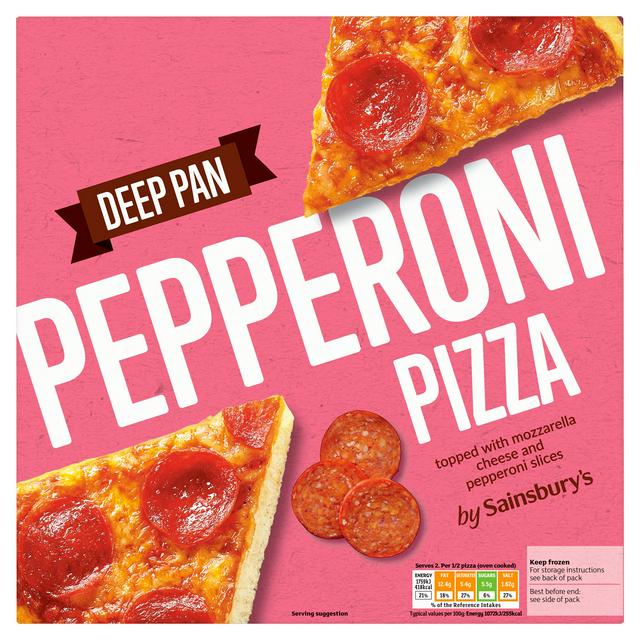 Sainsbury's Deep Pan Pepperoni Pizza 374g