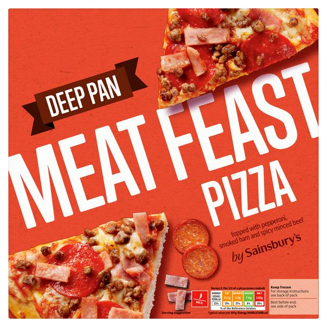 Sainsbury's Deep Pan Meat Feast Pizza 379g