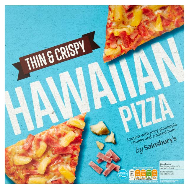 Sainsbury's Thin & Crispy Hawaiian Pizza 385g