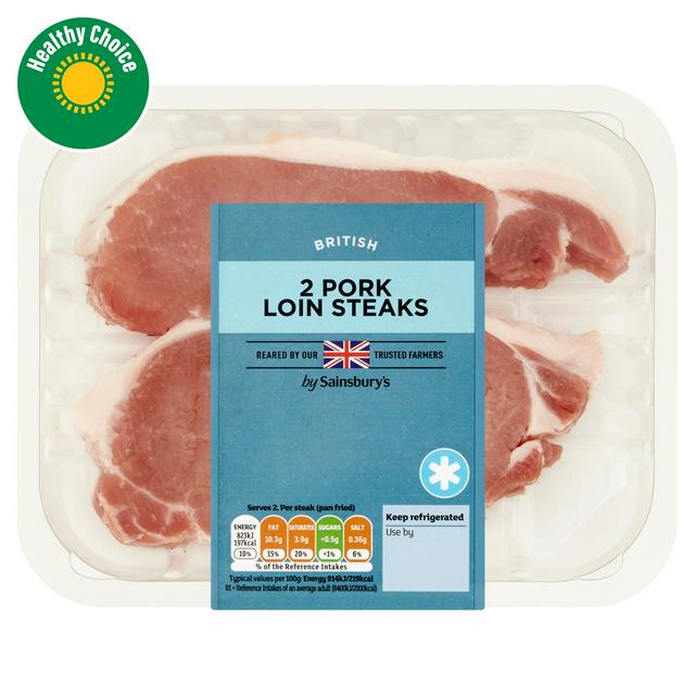 Sainsbury's British Pork Loin Steaks x2 240g