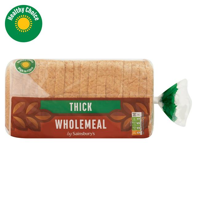 Sainsbury's Thick Sliced Wholemeal Bread 800g