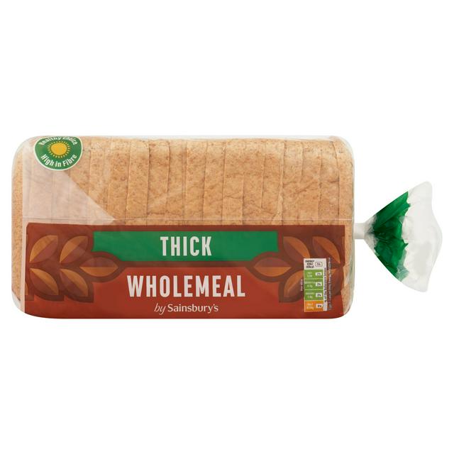 Sainsbury's Thick Sliced Wholemeal Bread 800g