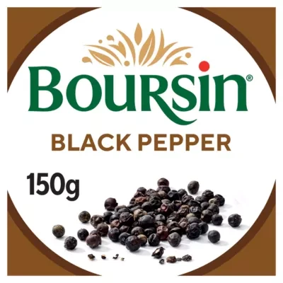 Boursin BOURSIN Black Pepper Soft French Cream Cheese 150g