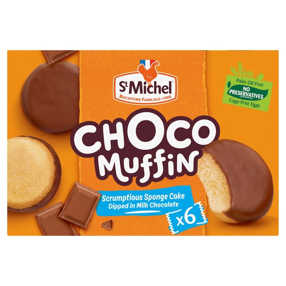 St Michel Chocolate Muffin 6 Pack 180g
