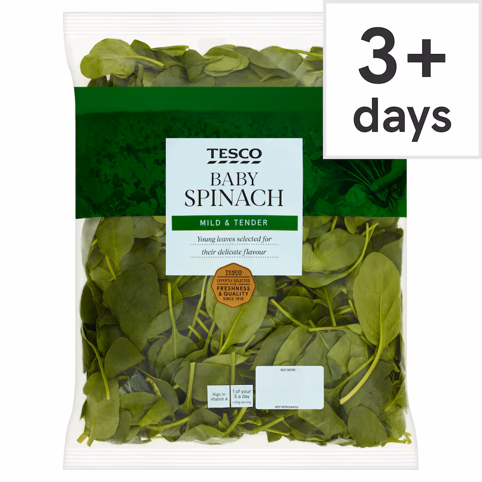 Tesco Spinach 500G
