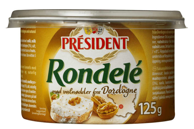 Rondele Valnøtt 125g President