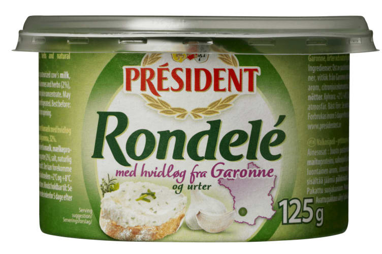 Rondele Hvitløk 125g President