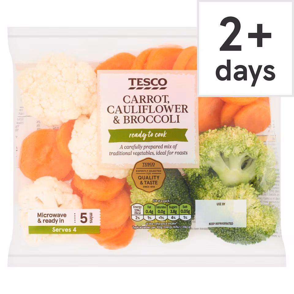 Tesco Carrot, Cauliflower & Broccoli 370g