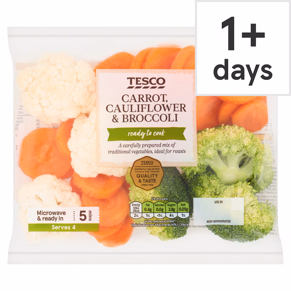 Tesco Carrot, Cauliflower & Broccoli 370g