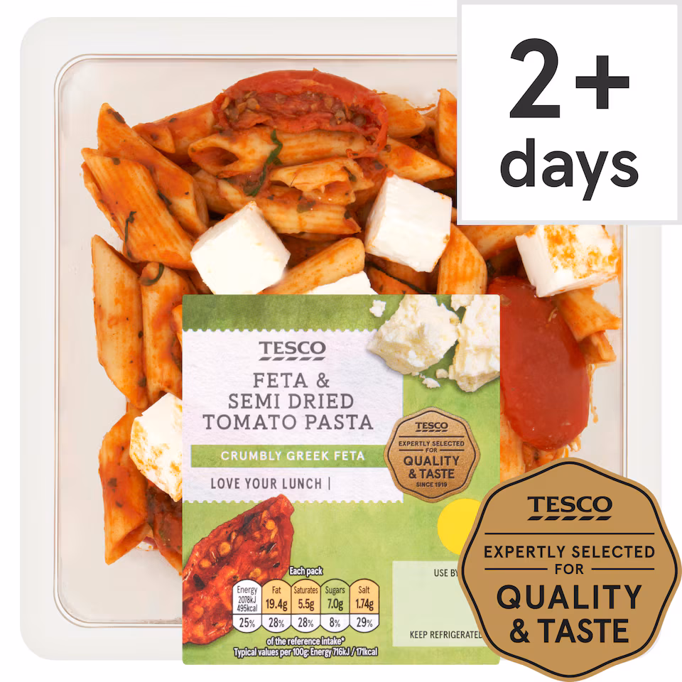 Tesco Feta Semi Dried Tomato Pasta 290G