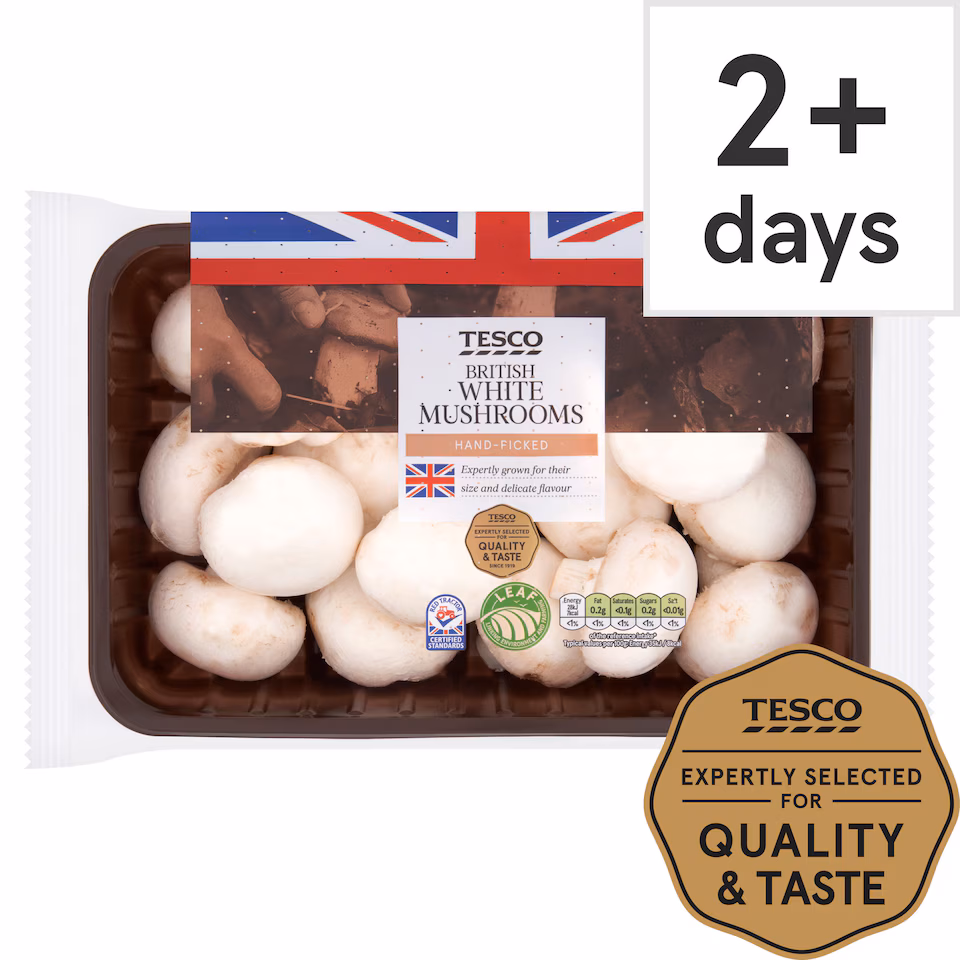 Tesco Family Pack Mushrooms 625G