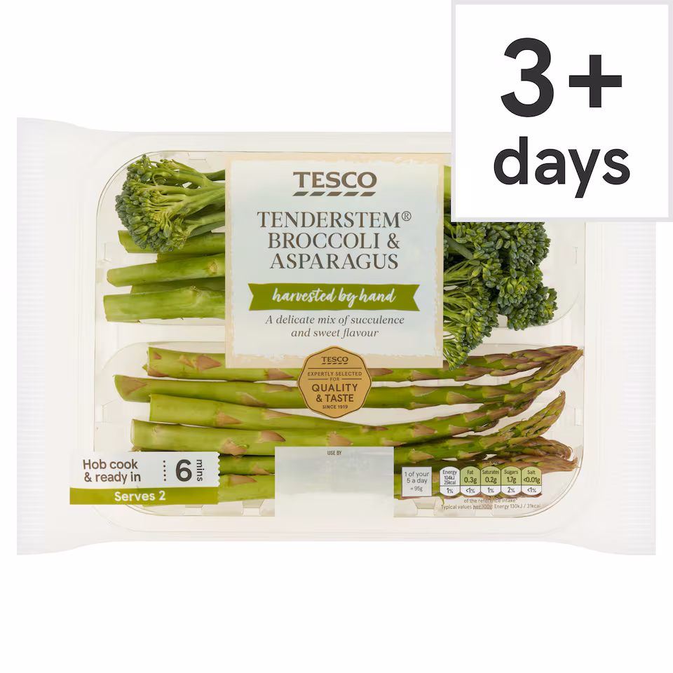 Tesco Asparagus & Tenderstem Broccoli 190G