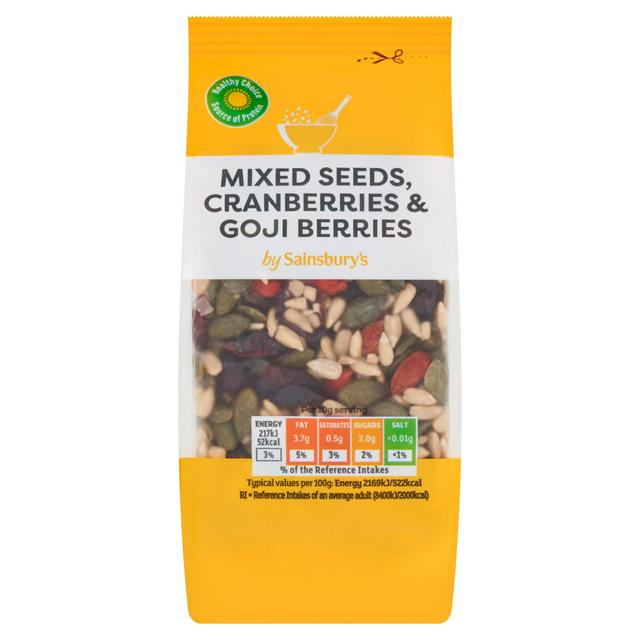 Sainsbury's Mixed Seeds, Cranberries & Goji Berries 100g