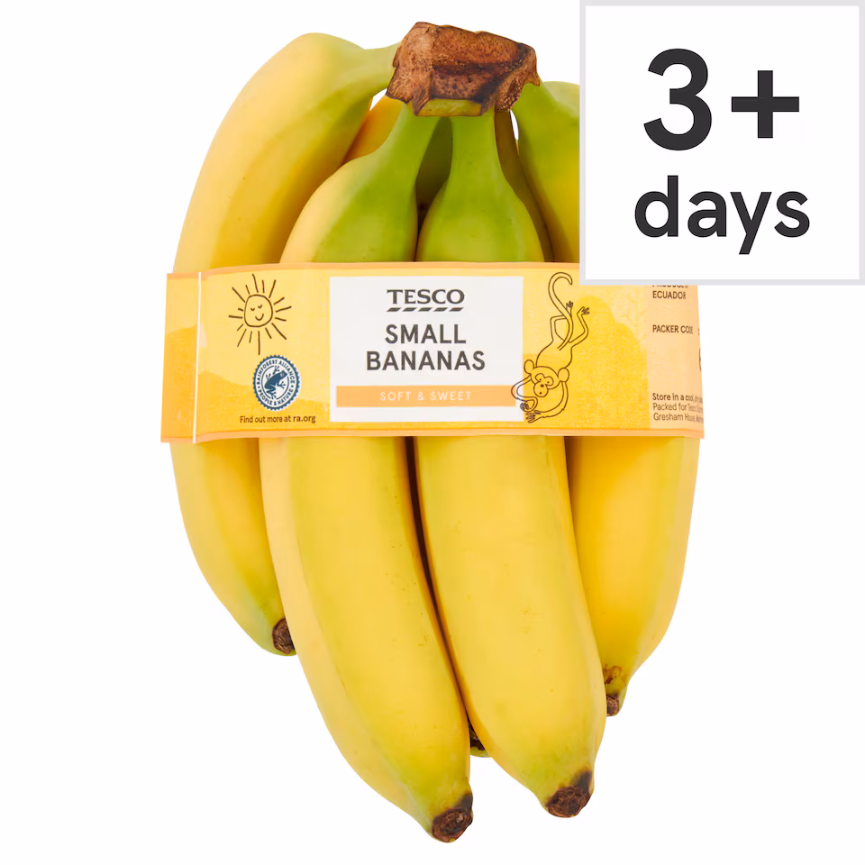 Tesco Small Bananas 6 Pack