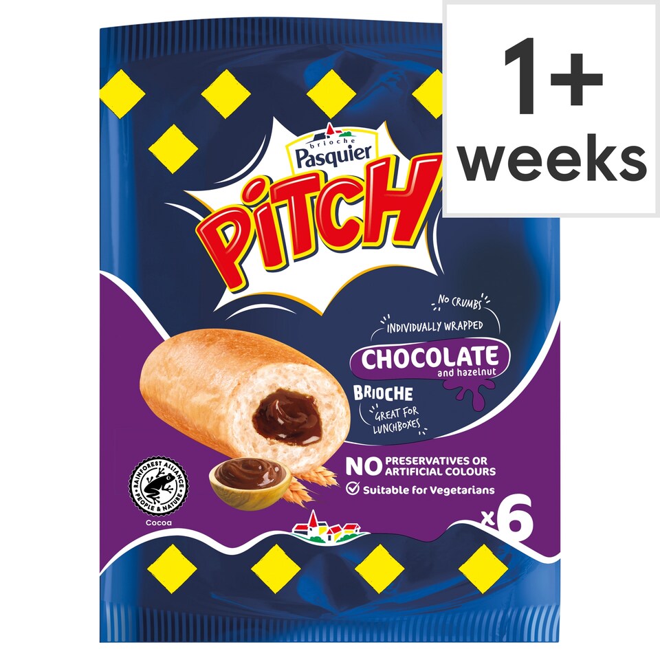 Brioche Pasquier Pitch Chocolate Hazelnut Filled Brioche 6 Pack