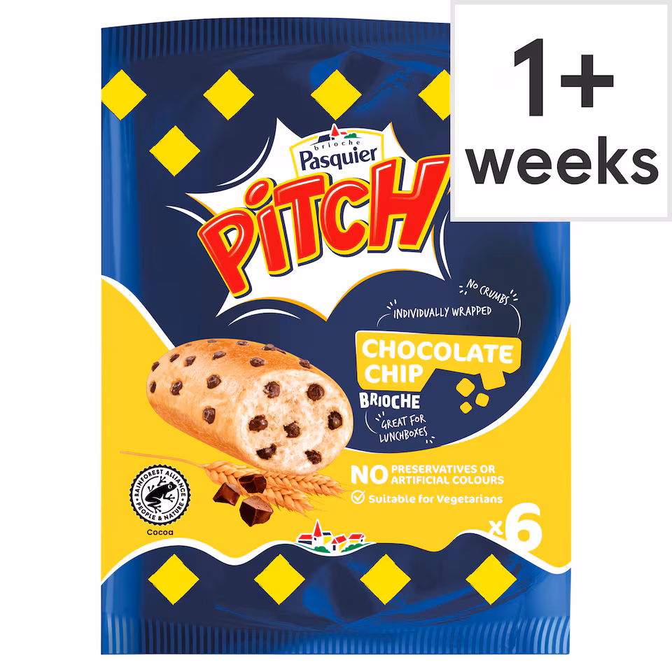 Brioche Pasquier Pitch Chocolate Chip Brioche 6 Pack