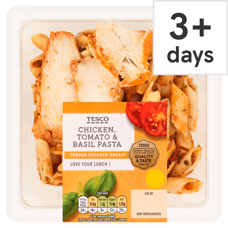 Tesco Chicken, Tomato & Basil Pasta 300g
