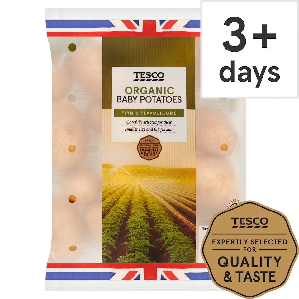 Tesco Organic Baby Potatoes 750G