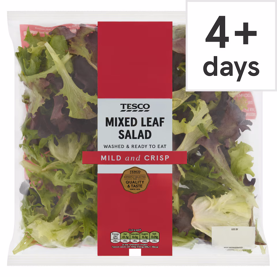 Tesco Mixed Leaf Salad 120G