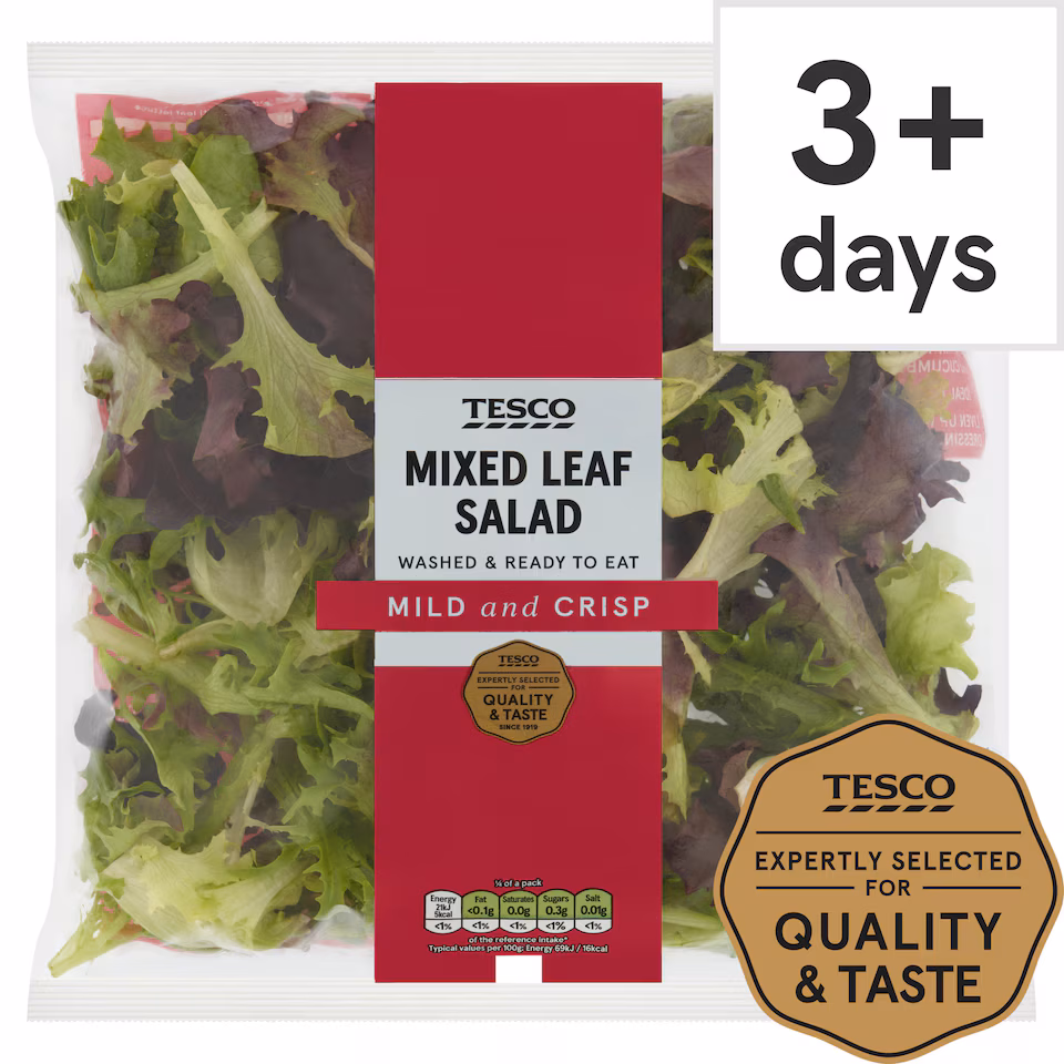 Tesco Mixed Leaf Salad 120G