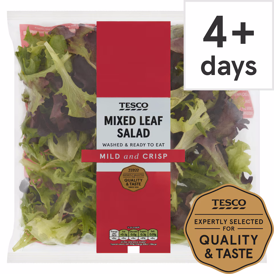 Tesco Mixed Leaf Salad 120G