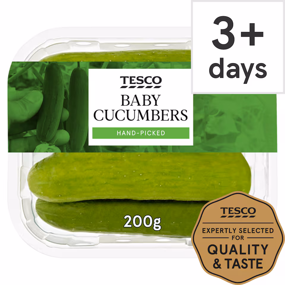 Tesco Baby Cucumbers 200G