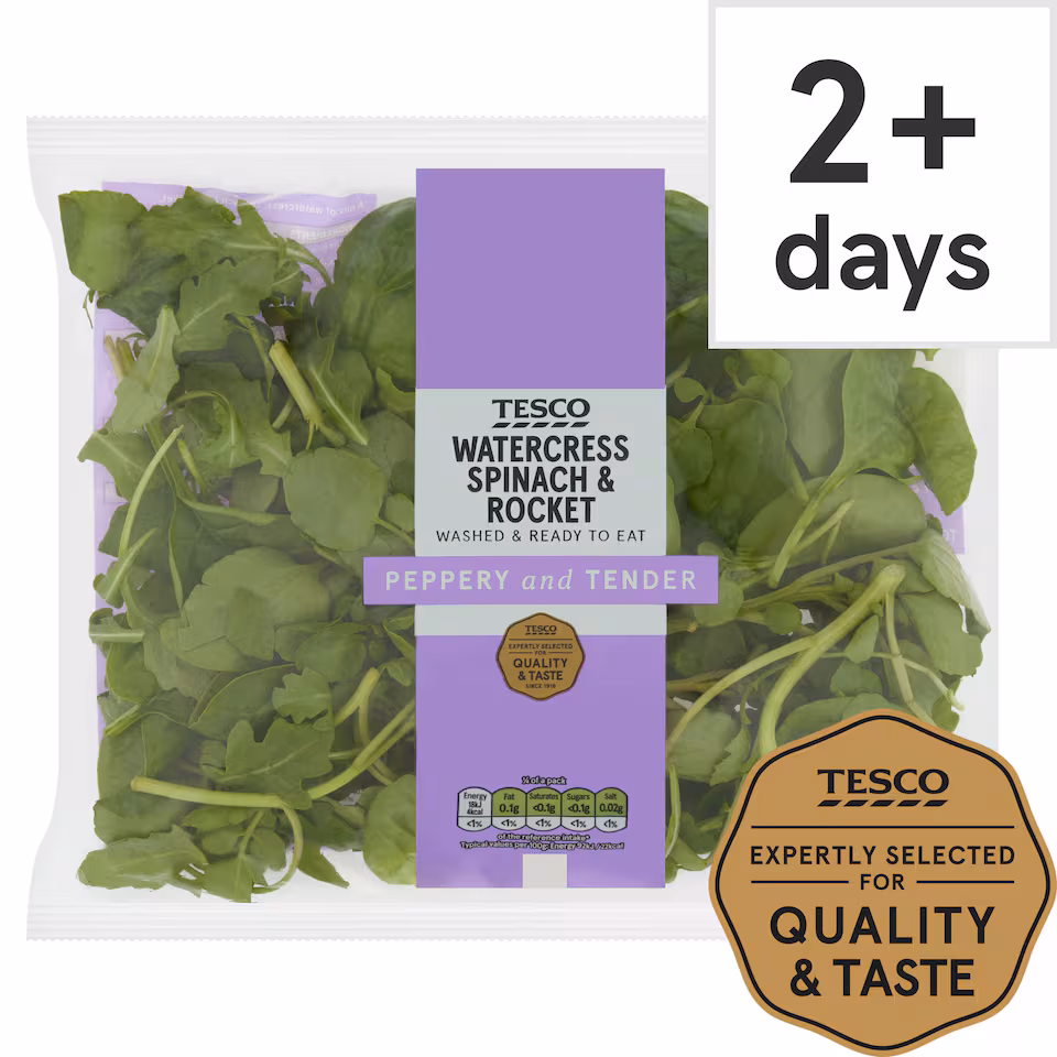 Tesco Watercress, Spinach & Rocket 80g