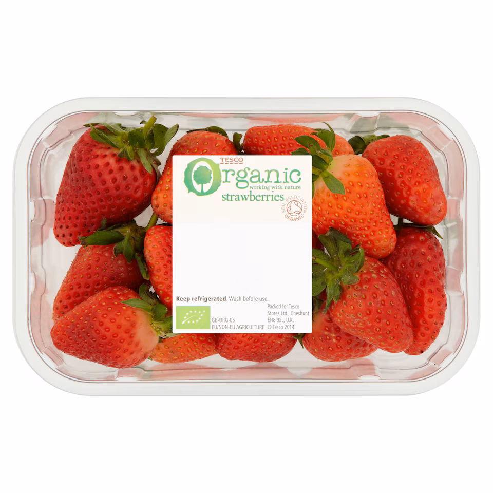 Tesco Organic Strawberries 227G