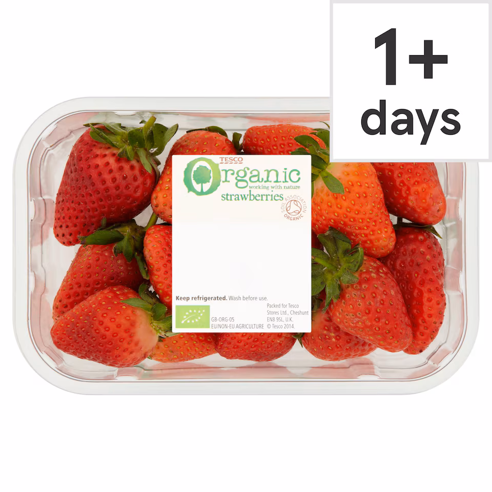 Tesco Organic Strawberries 227G