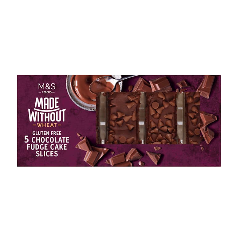 M&S Made Without Wheat 5 Chocolate Fudge Cake Slices