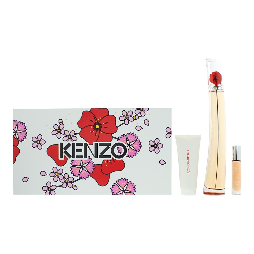 Kenzo Flower L'absolue Gift Set 100ml EDP Spray - EDP 10ml - Body Lotion 75ml