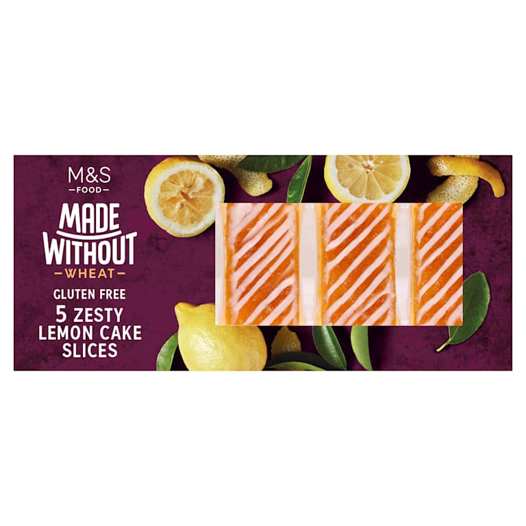 M&S Made Without Wheat 5 Zesty Lemon Cake Slices