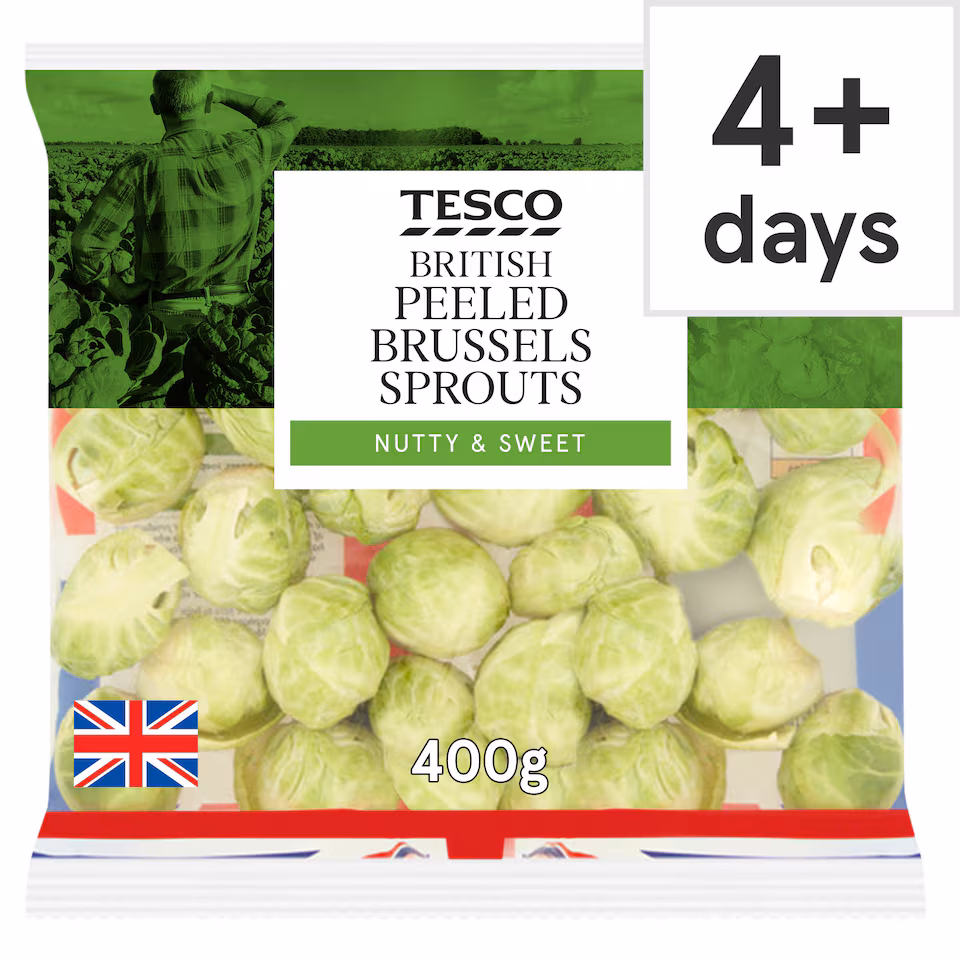 Tesco Peeled Brussels Sprouts 400G