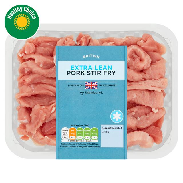 Sainsbury's Extra Lean British Pork Stir Fry 300g