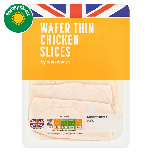 Sainsbury's British Wafer Thin Cooked Chicken Slices 150g