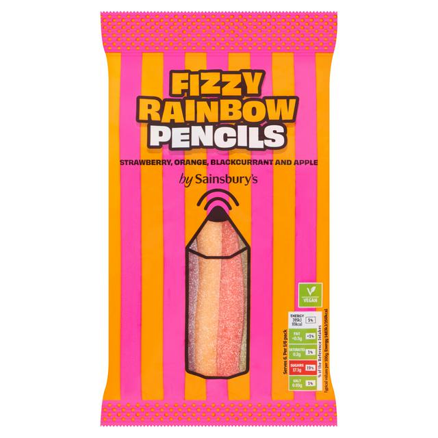 Sainsbury's Rainbow Pencil Sweets 160g