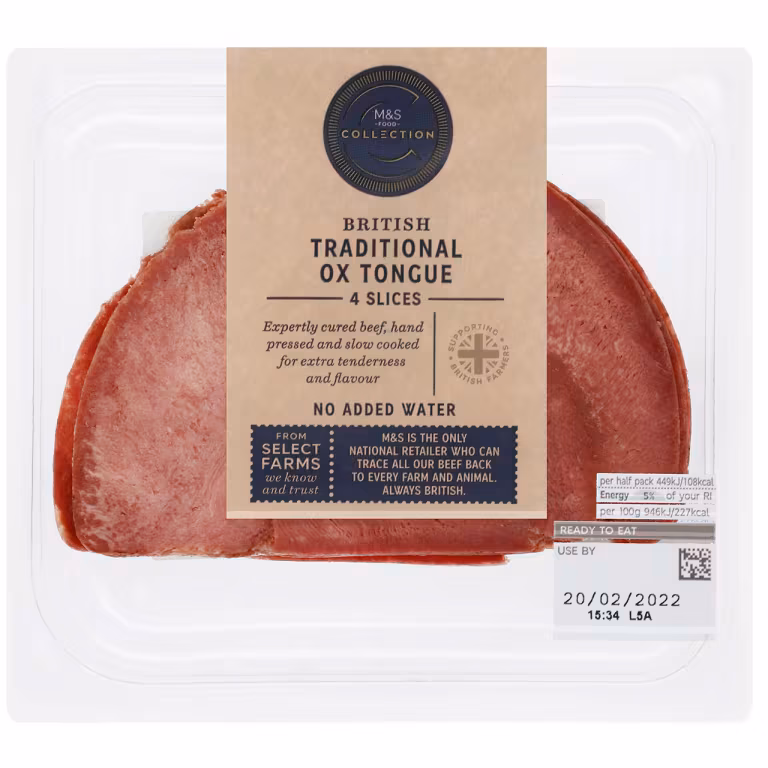 M&S British Traditional Ox Tongue (4 Slices)