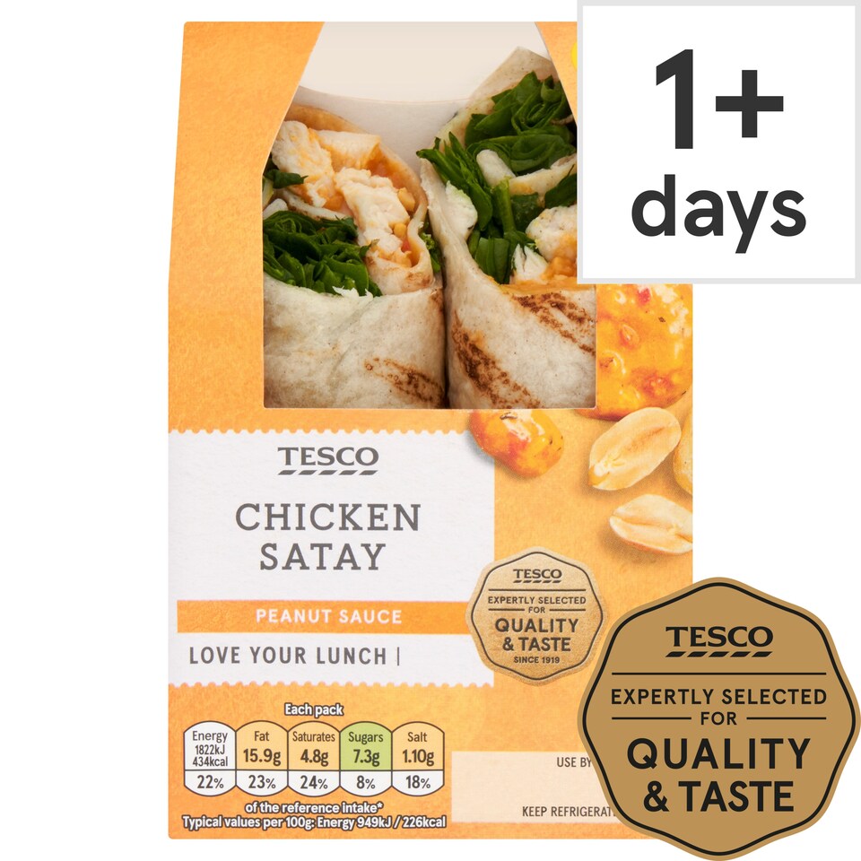 Tesco Chicken Peanut Satay Wrap