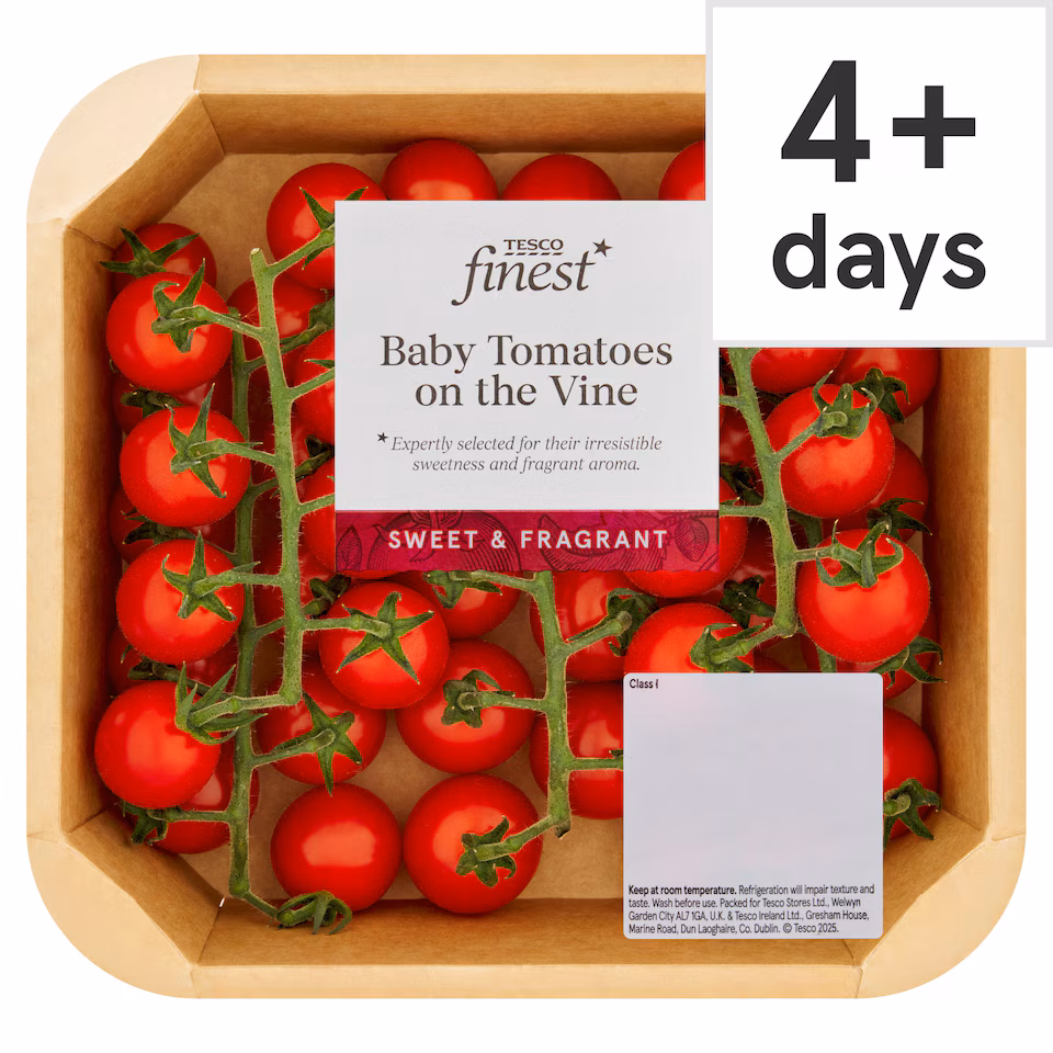 Tesco Finest Baby Tomatoes on the Vine 400g