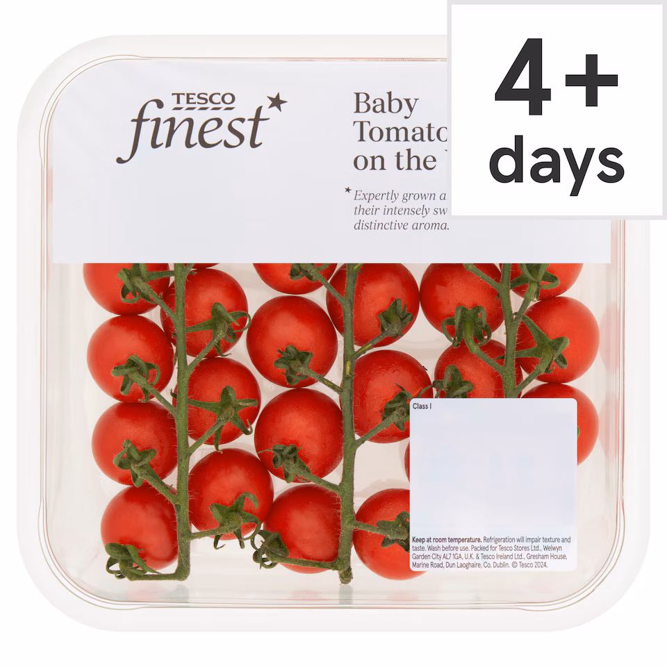 Tesco Finest Baby Tomatoes on the Vine 400g