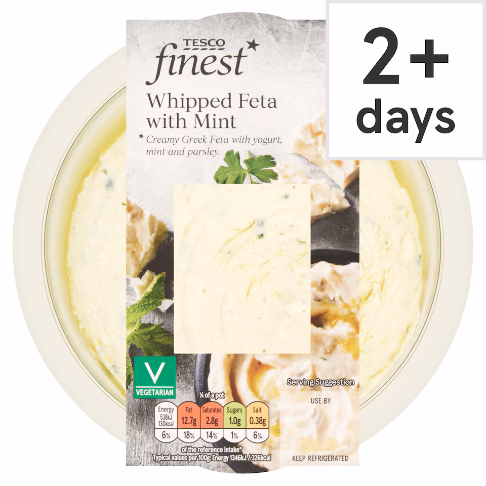 Tesco Finest Whipped Feta With Mint 160G