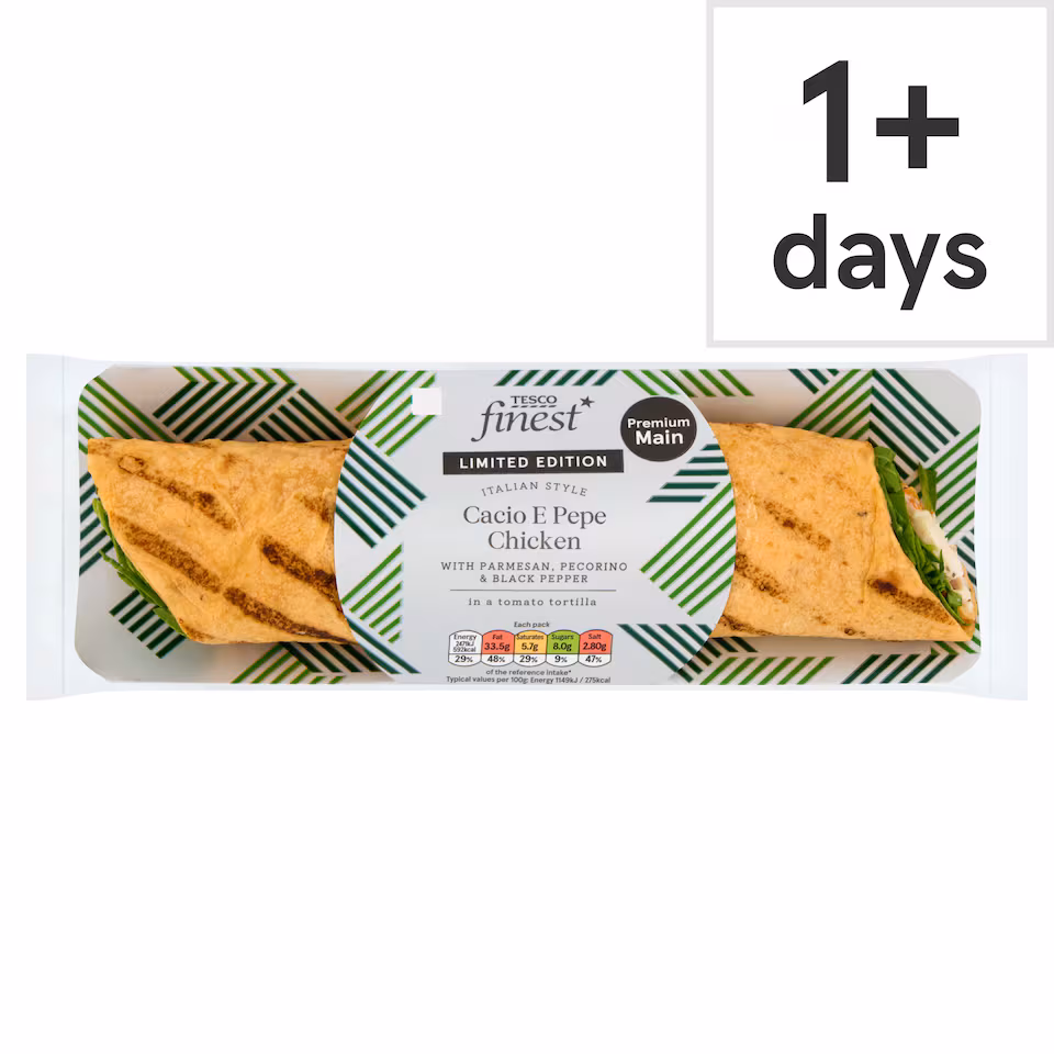 Tesco Finest Italian Style Cacio e Pepe Chicken Wrap
