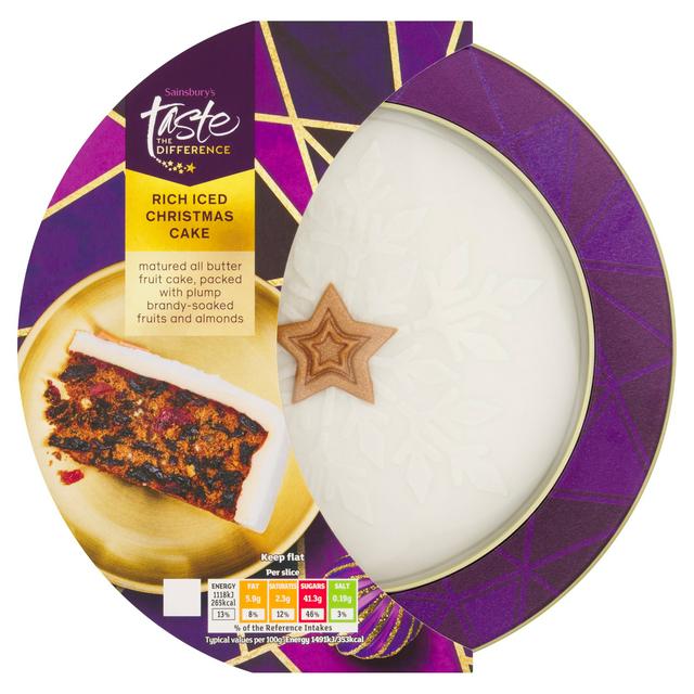 Sainsbury's Rich Iced Christmas Cake, Taste the Difference 900g