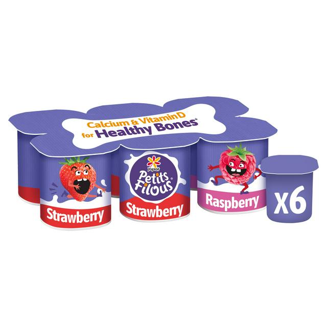 Petits Filous Kids Strawberry & Raspberry Yoghurt 6x47g