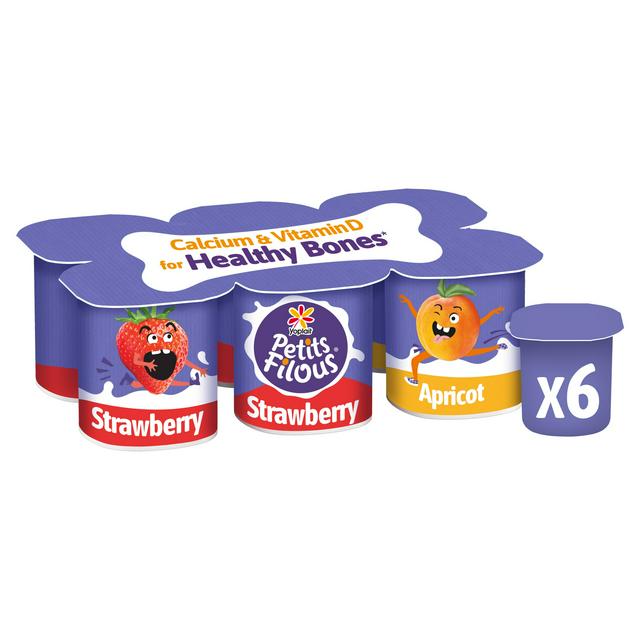 Petits Filous Kids Strawberry & Apricot Yoghurt 6x47g